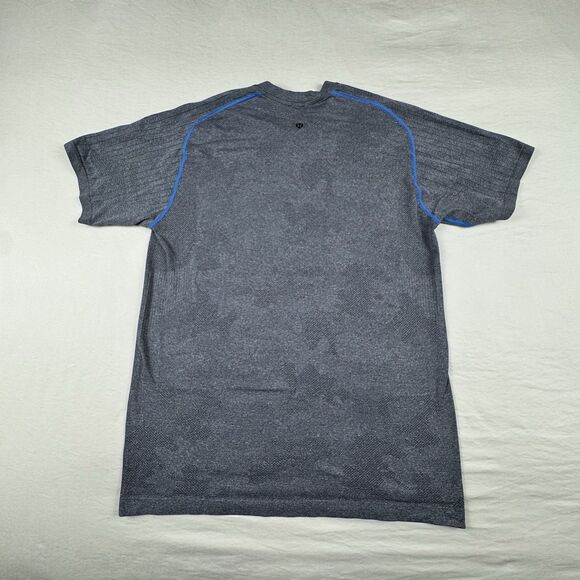 Lululemon Metal Vent Tech T-Shirt Men Med Slim Performance Gray Camo‎ Stretch - Picture 5 of 7